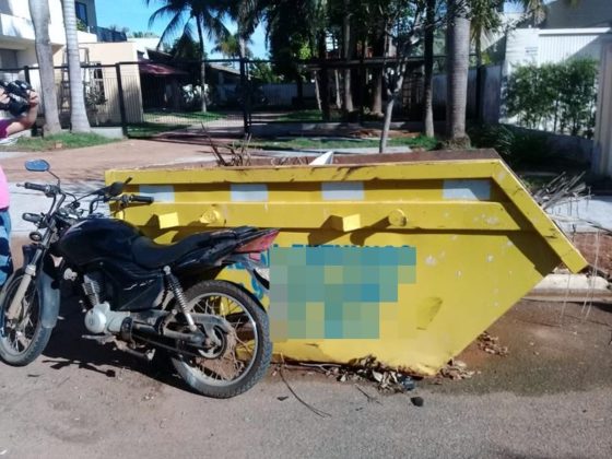 Sorriso: Motociclista é encontrado acidentado dentro de caçamba de entulhos Geral Sorriso Mato Grosso