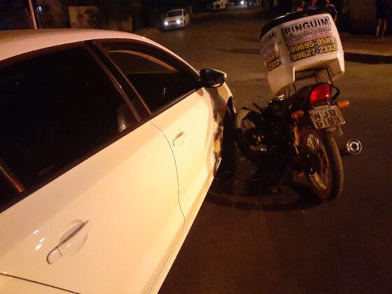 Sorriso: Moto é destruída em acidente na Av. Porto Alegre Sorriso Sorriso Mato Grosso