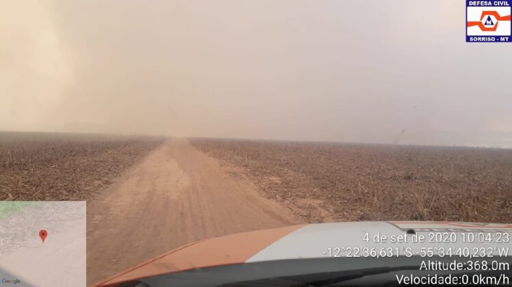 Sorriso: Fogo incontrolável atigem grande área e avança em assentamento Sorriso Sorriso Mato Grosso